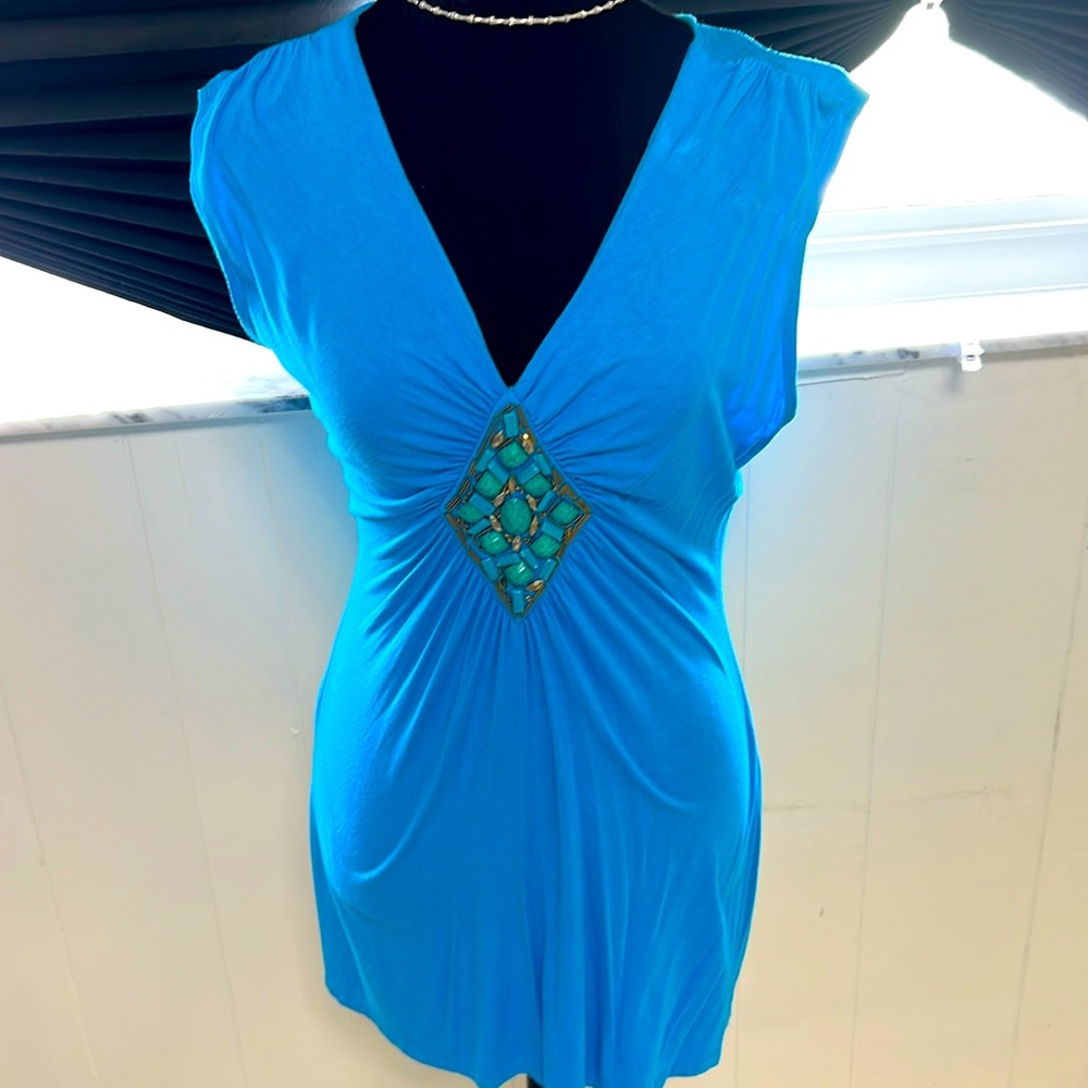 Cache Tunic top beautiful beads